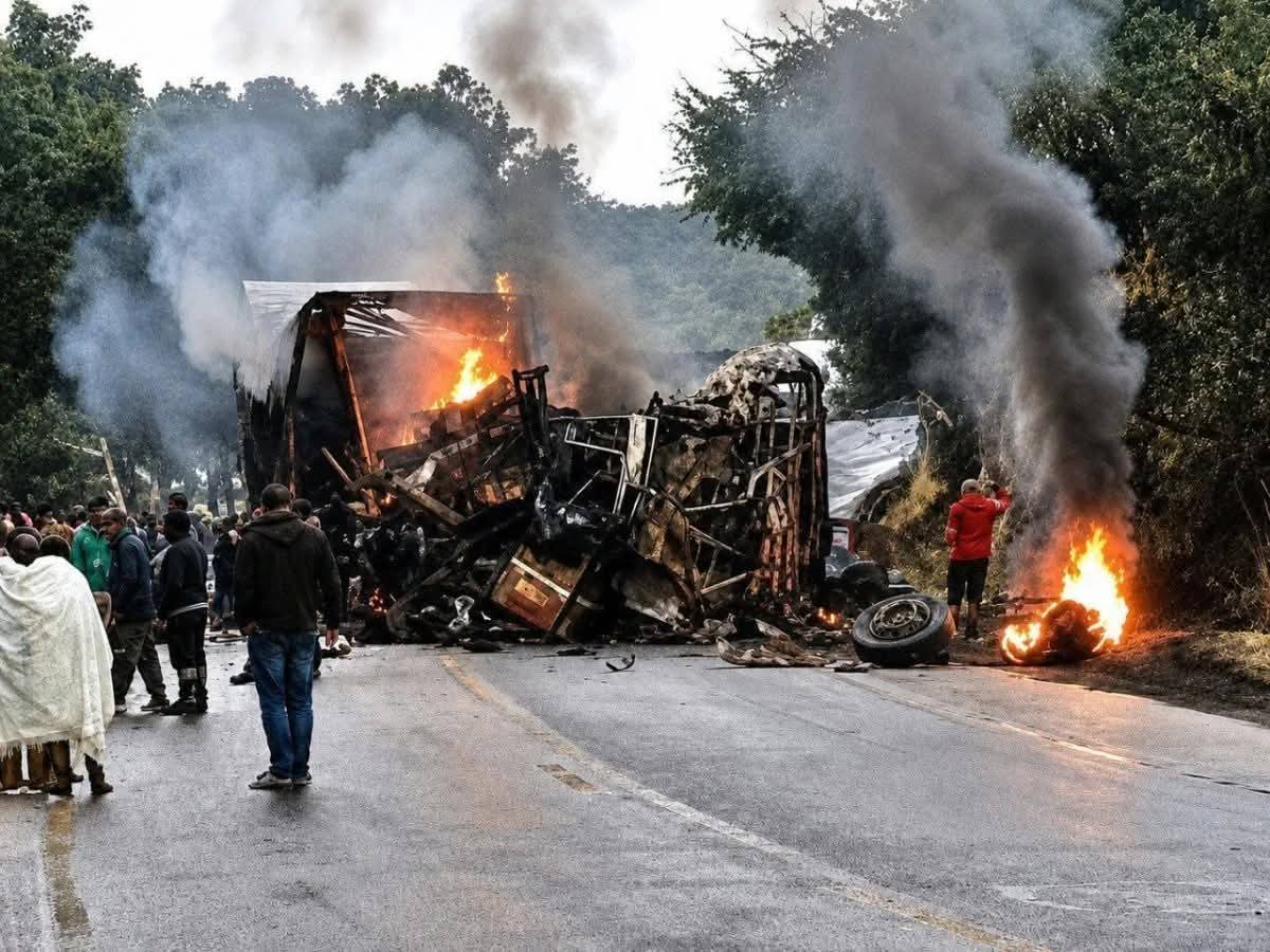 Delapan Tewas dalam Tabrakan Maut Bus dan Truk di Brazil, Kedua Kendaraan Terbakar