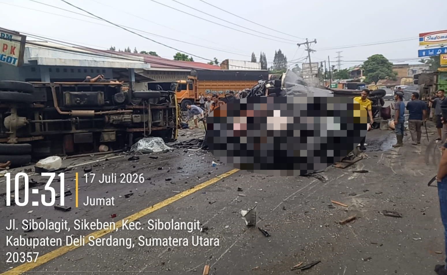 Kecelakaan Beruntun di Sibolangit Deli Serdang